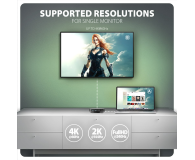 AXAGON HMC-UFO Wieloportowy hub USB 9in1, 10Gbps, 2x USB-A, HDMI 4K/60Hz, M.2 NVMe/SATA, audio, PD 100W, SD/microSD, GLAN, 65cm USB-C kabel - 1485462 - zdjęcie 9